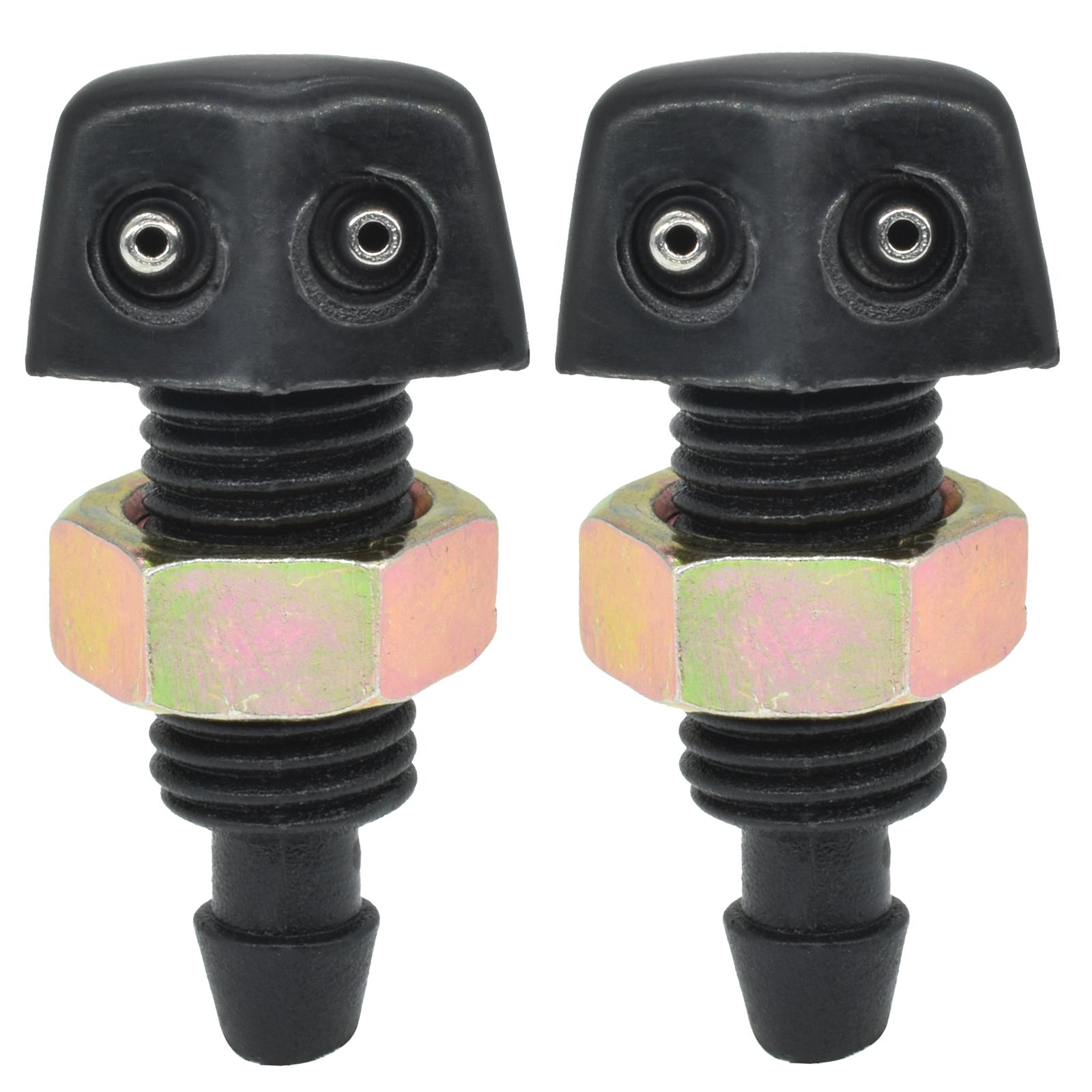 

2 шт., универсальная насадка для омывателя переднего стекла, форсунка для Toyota Mazda Hyundai, распылитель, разбрызгиватель, носик для воды, регулировка выхода чёрный