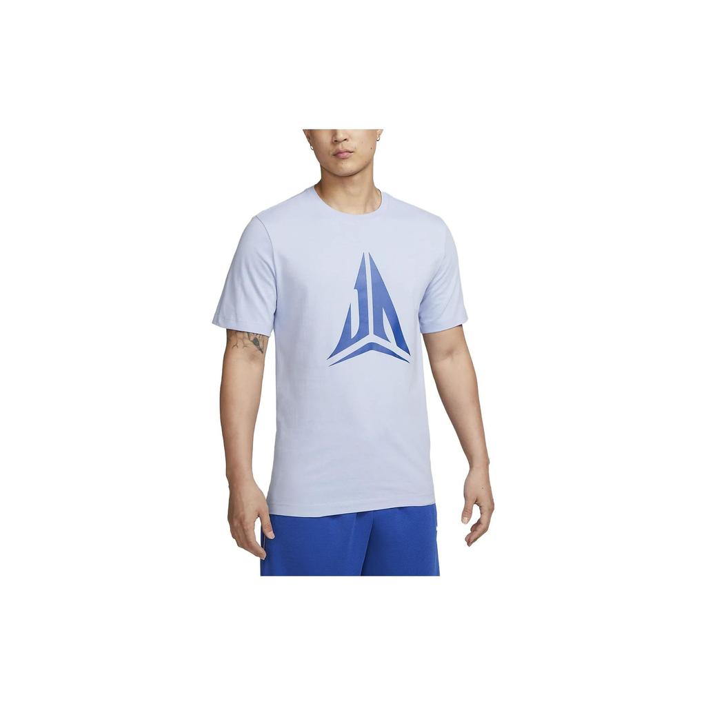 Nike T Shirts Men's Light Blue Crew Neck Moderate Straight Fit FD0057-479