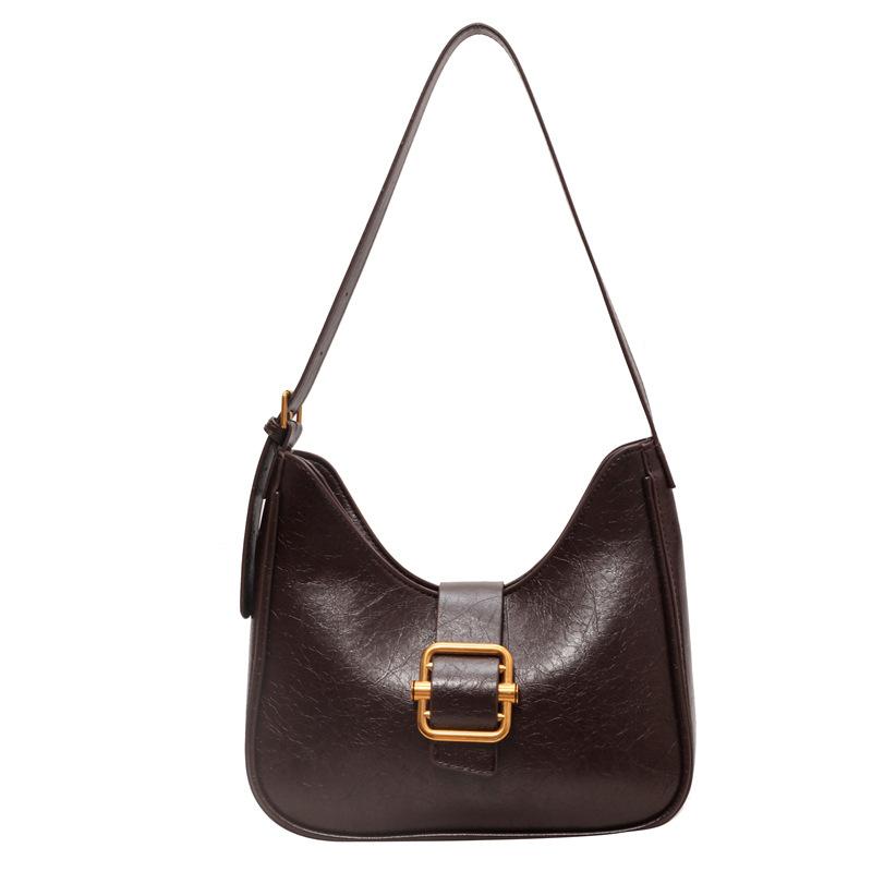 Autumn and Winter Texture Underarm Small Bag, New Fashionable Retro Underarm Bag, Crescent Bag, Women's Messenger Bag