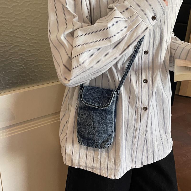 Mini Small Bag Women's Shoulder Crossbody Bag Denim Mobile Phone Bag