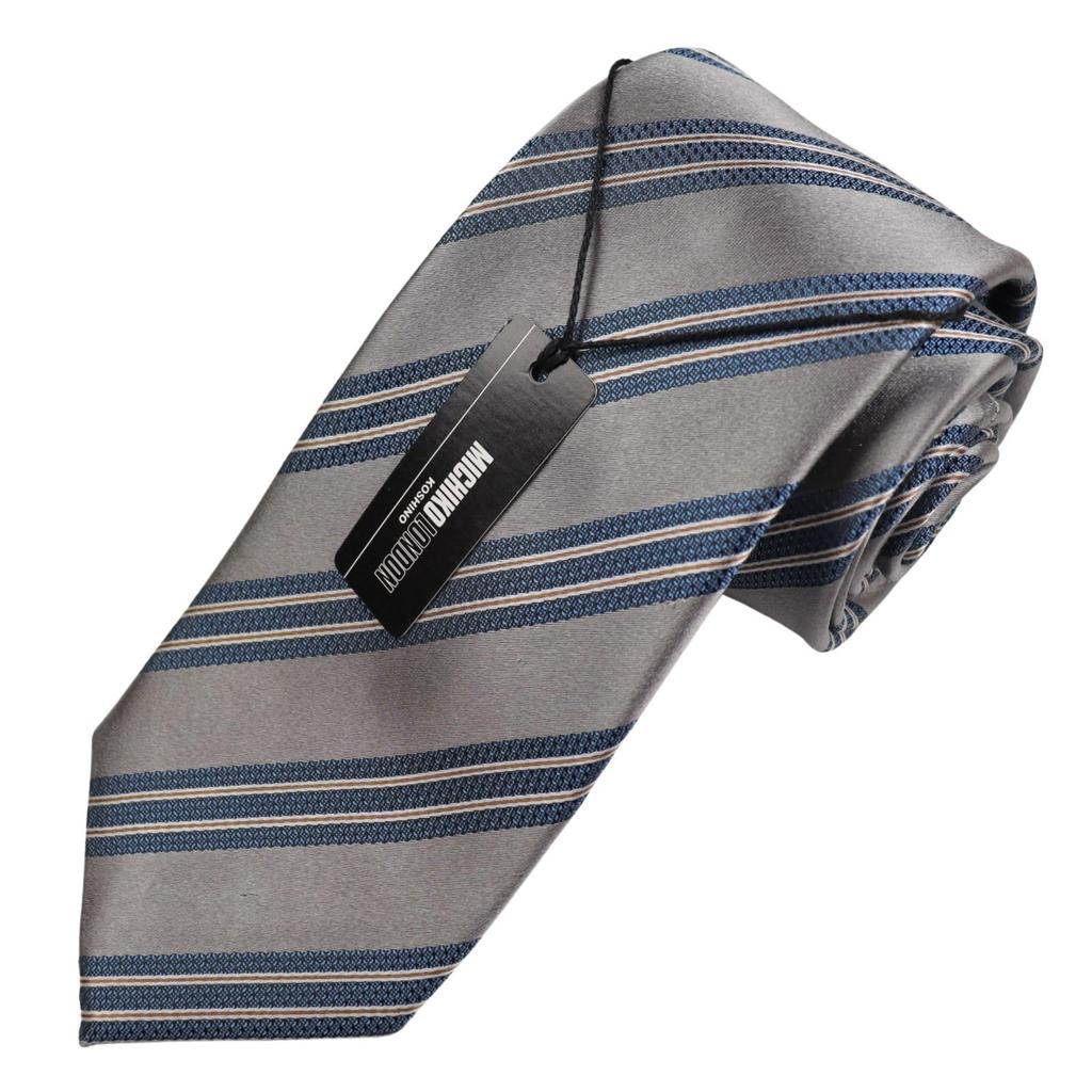 Gift Boxed Recruitment Brand Silk Perfect for Suits and [Michiko London] Freshers' Tie, Blend, Gift, Present, Stylish, Jackets, Men's, Gray, MKCP-36-C