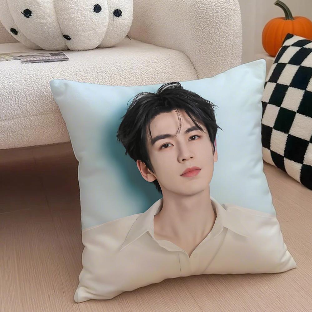 Handsome Versatile Chinese Actor ZZhangLingHe Cushion Cover Throw Pillow Cover Hidden Button Durable Polyester Chair Cushion