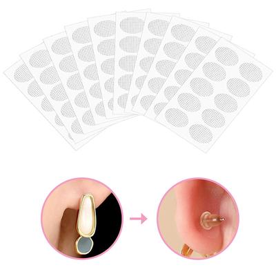 100 Stück unsichtbare Ohrstecker-Stabilisatoren, Ohrläppchen, schützende wasserdichte Patches, Ohrstecker-Unterstützung, Ohrstecker-Patches für Ohrringe