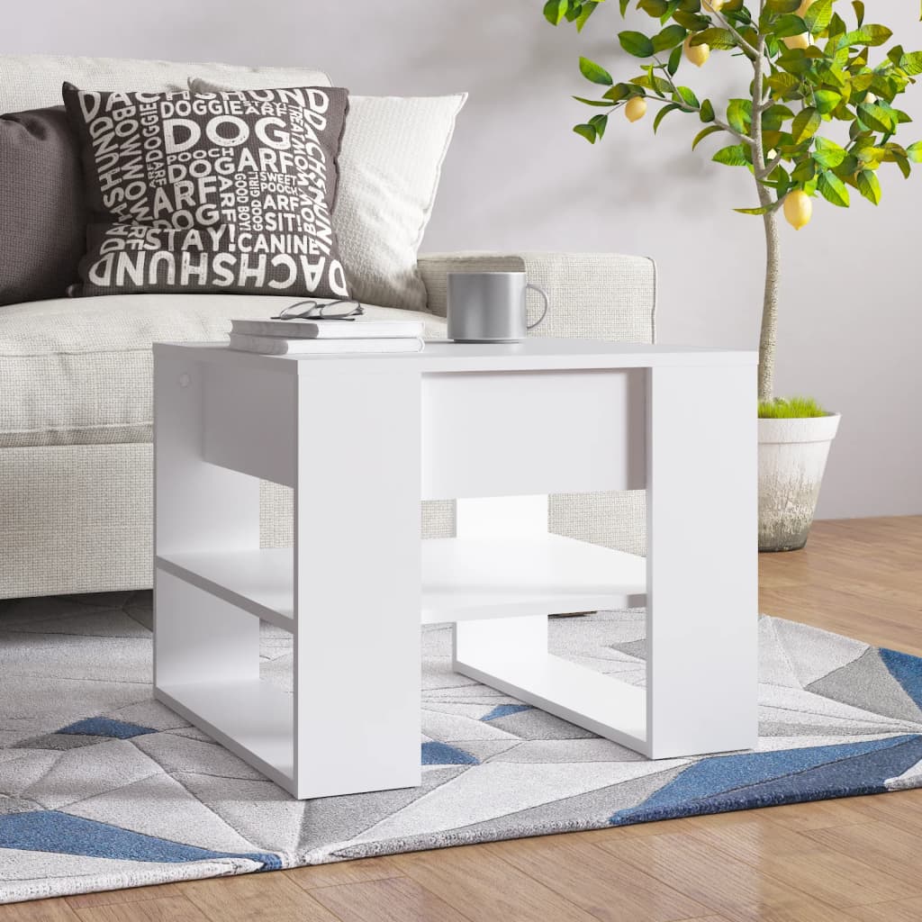 Coffee Table White 55.5 x 55 x 45 cm Particleboard