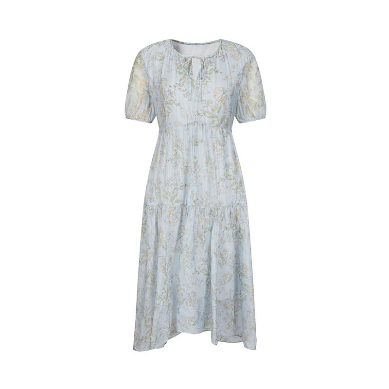 Annakou Women's French Resort Silk Blend Printed Dress