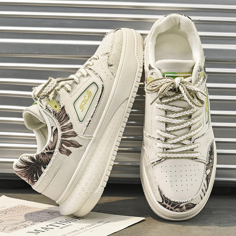 Модные мужские парусиновые туфли повседневные кроссовки модные на шнуровке плоские — фото 5