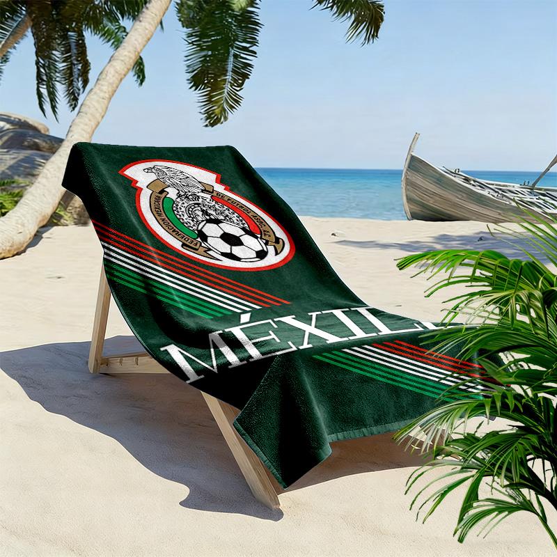 Selección Nacional de México Print Beach Towel, Large Soft Quick Dry Towel for Beach Camping Swimming