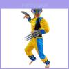 Bequemes Baumwoll-Wolverine-Kostüm Ganzkörperanzug für Halloween- und Kindertagsfeiern