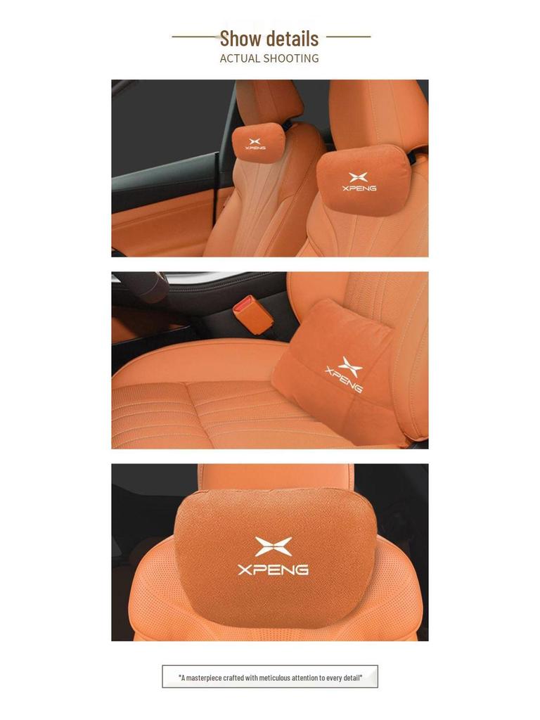 XPeng G9 Car Accessory Set: Headrest, Lumbar, Neck & Seat Pillows, 2023 Model.