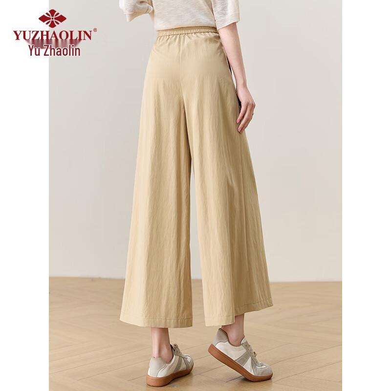 Yu Zhaolin Women's Summer Cropped Wide-Leg Casual Pants Y52X067