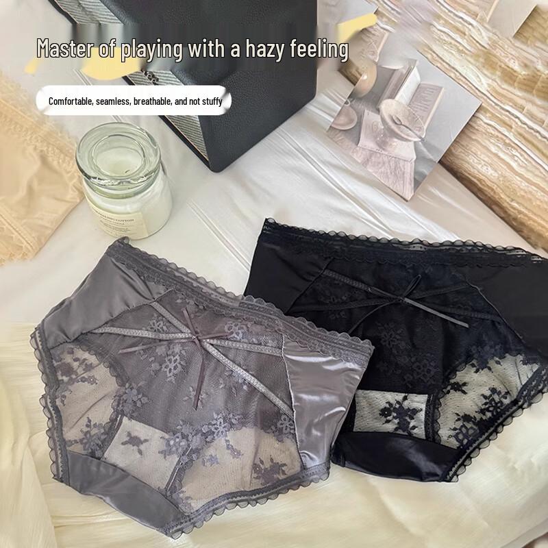 FitonTon 3-Pack Ice Silk Mesh Breathable Panties for Women