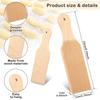 2Pcs Wooden Gnocchi Board Butter Paddles Spaghetti Macaroni Pasta Board Practical Gnocchi Maker Homemade Pasta Tool for Kitchen