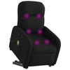 Electric Massage Recliner with Rising Function Black Fabric