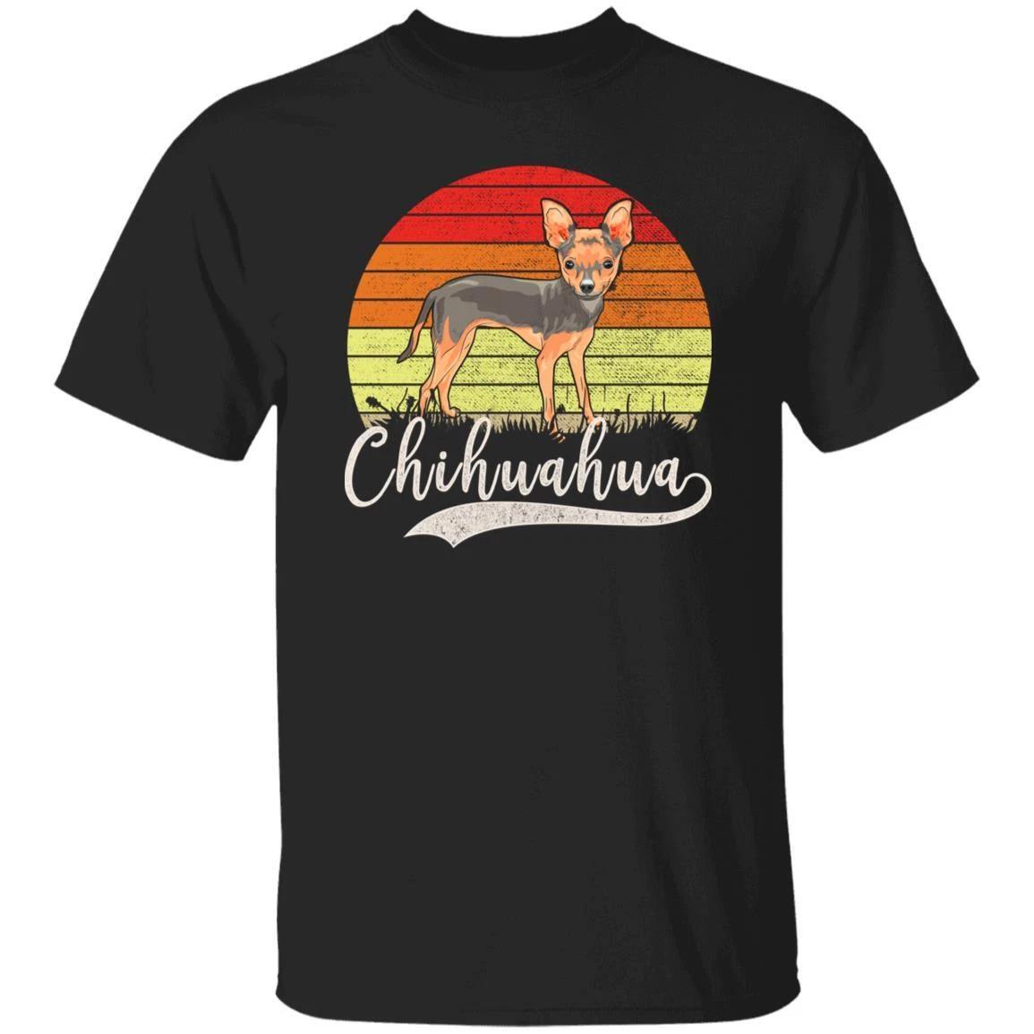 Chihuahua Retro Unisex T-shirt gift chihuahua dog dad black dark heather S