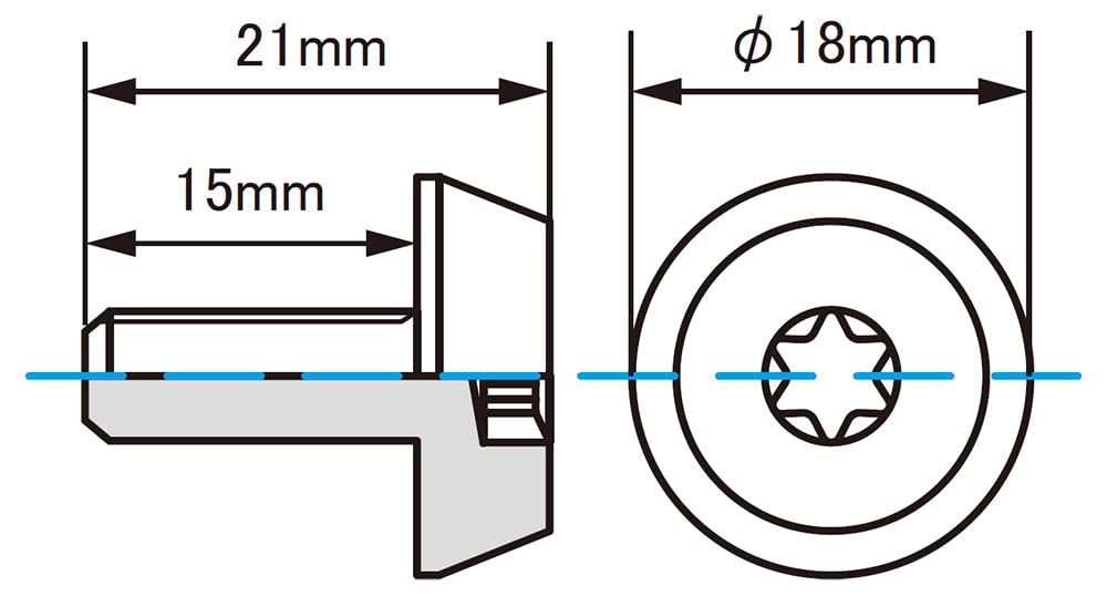 KYO-EI Kics Number Plate Bolt, 3-Piece Set (Standard Car), Black, NPBK3P