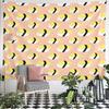 Yellow Sushi Pattern On Peach Background Pattern Wall Hanging Tapestry Decorative Tapestry Home Decor for Bedroom and Living Room