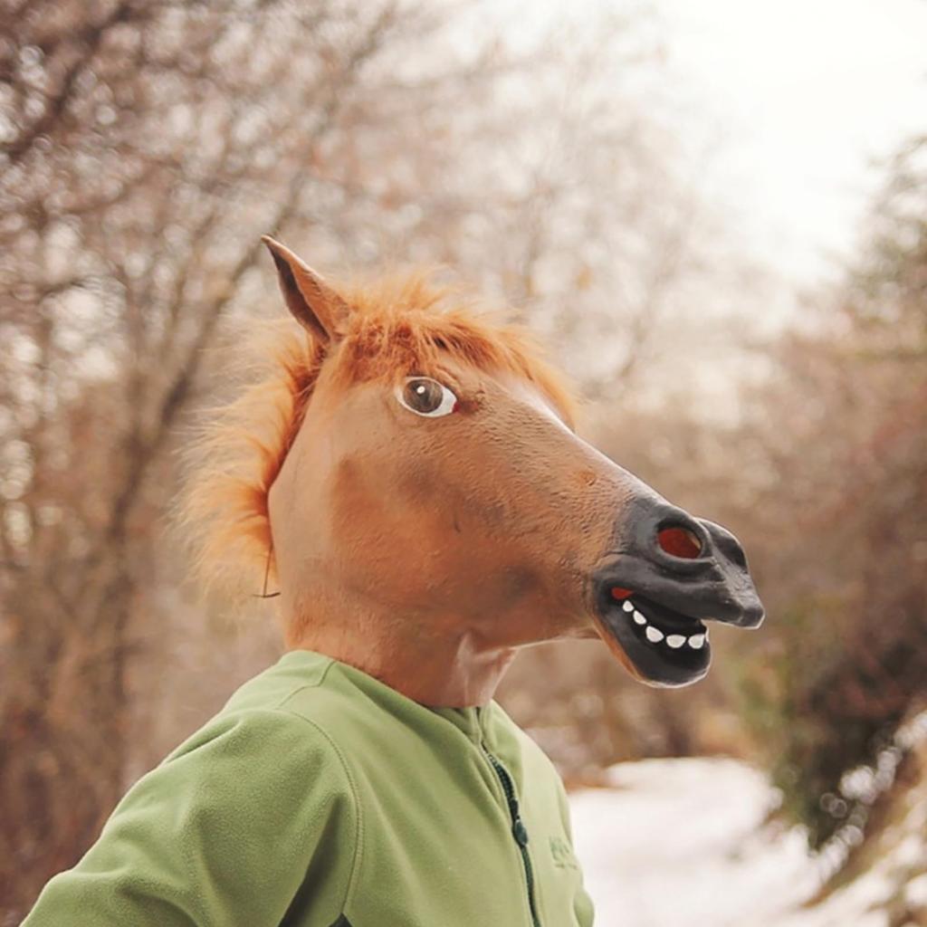 Lustiges Pferd Halloween Tier Tier Realistisch Gummi Verkleidung Cosplay Artikel [Joyasslly] Kopfbedeckung, Cosplay, Maske, Kopfbedeckung, Maske, Verkleidung, Monster,