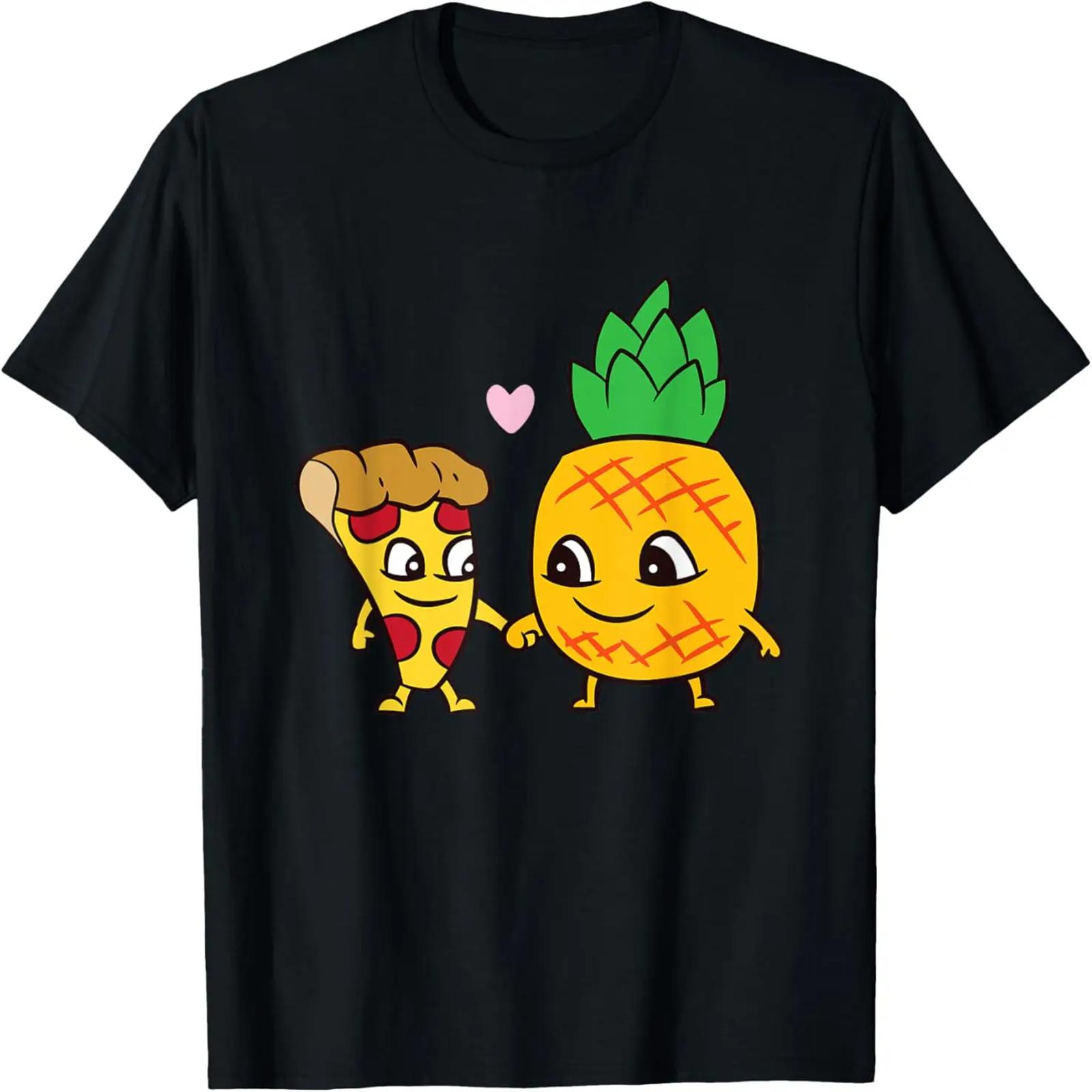 Pineapple Pizza Cute Pizza Hawaii Funny Pineapple T-Shirt S