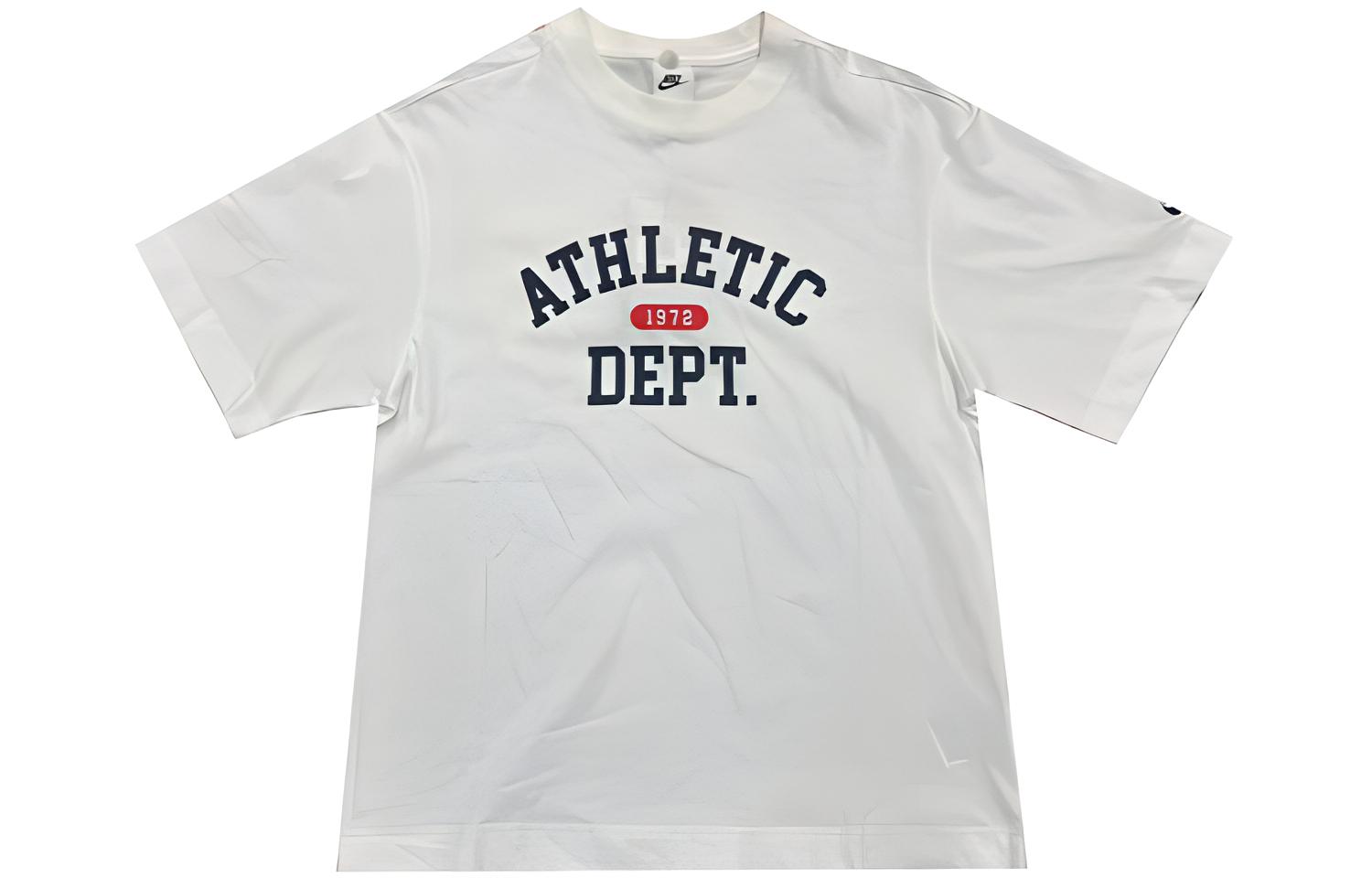 

Nike T Shirts Women s White Crew Neck Moderate Straight Fit FN3709-100 L