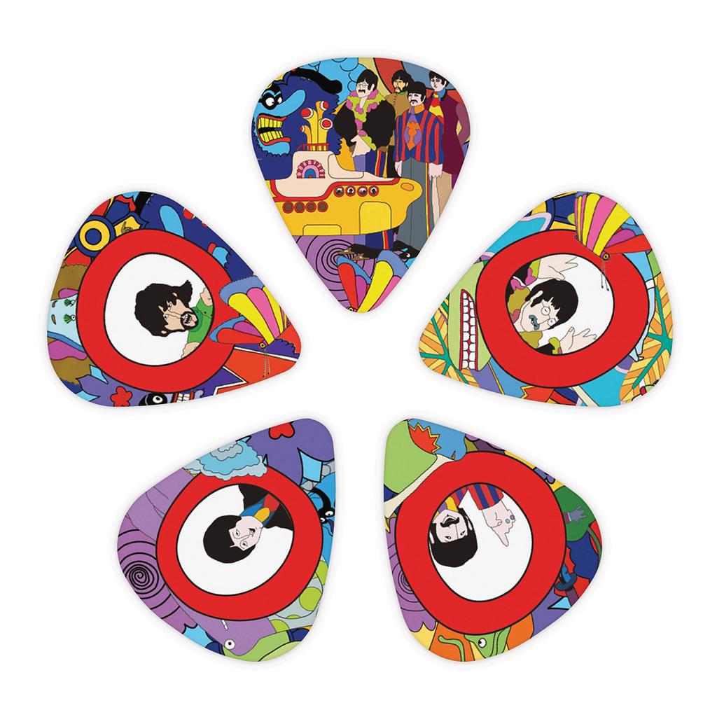 D'Addario Yellow Submarine 50th Anniversary Picks, Heavy, 1CWH6-10B7, Beatles Design, Pack of 10