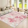 VIKAMA Pink And White Bow Design Carpet, Lightweight  Suitable For Bedroom, Living Room, Balcony, Corridor, Office, Room Decor