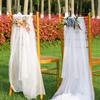Wedding Chair Flower Decoration Artificial Flower Arrangement For Wedding Party Chair Back Banquet Chair Decoration