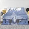 Top Gun Maverick Fighter Weapons School Blankets Soft Warm Flannel Throw Blanket Cover for Living room Picnic Travel Home Couch