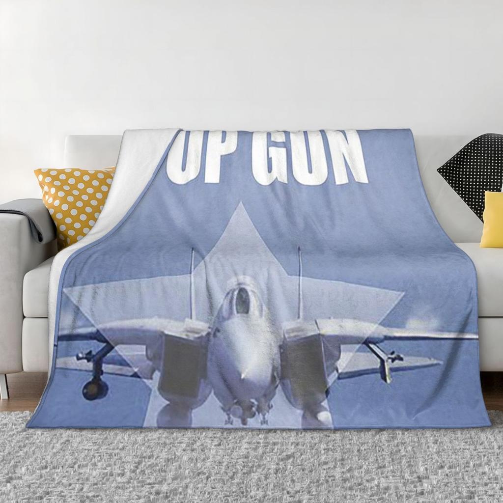 Top Gun Maverick Fighter Weapons School Blankets Soft Warm Flannel Throw Blanket Cover for Living room Picnic Travel Home Couch