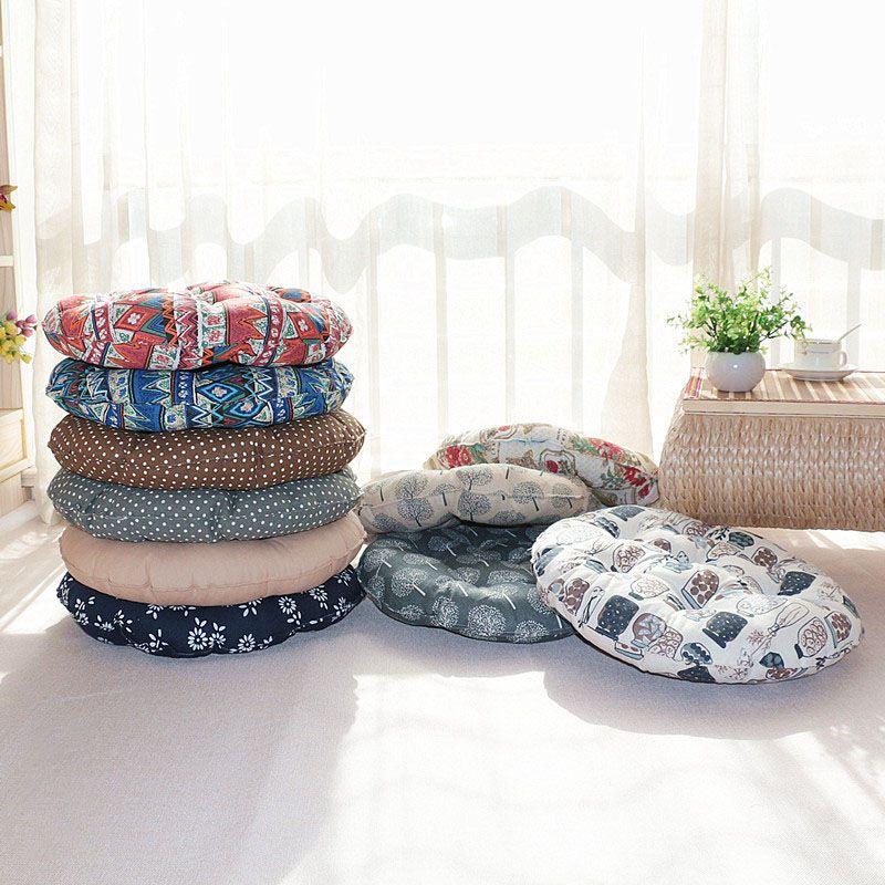 Luxurious Round Cushion Patio Tatami Meditation Mat Seat Pillow With Soft Touch Feeling