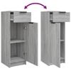 3 Piece Bathroom Furniture Set Grey Sonoma Particleboard