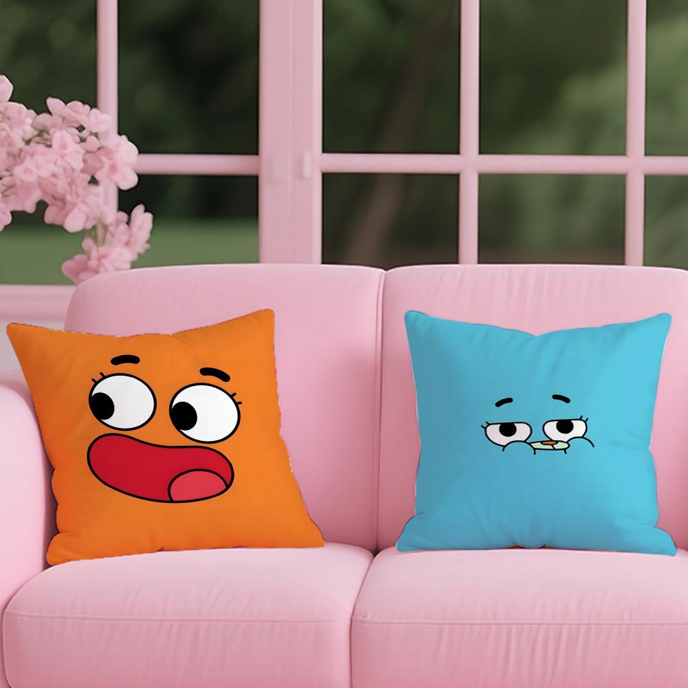 The A-Amazing World of Gumball Cushion Cover 2-in-1 Reversible Plush Pillow Cover | Car/Sofa/Bed | Perfect Gift