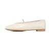 Barbara Soft Leather Minimal Feminine Mary Jane Flat 1cm Bqj128iv