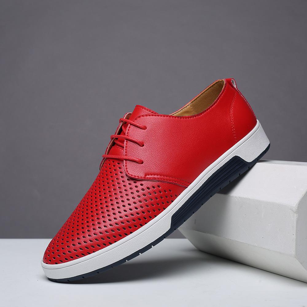 Men's Comfortable and Breathable Casual Board Shoes, Single Shoes, Leather Shoes