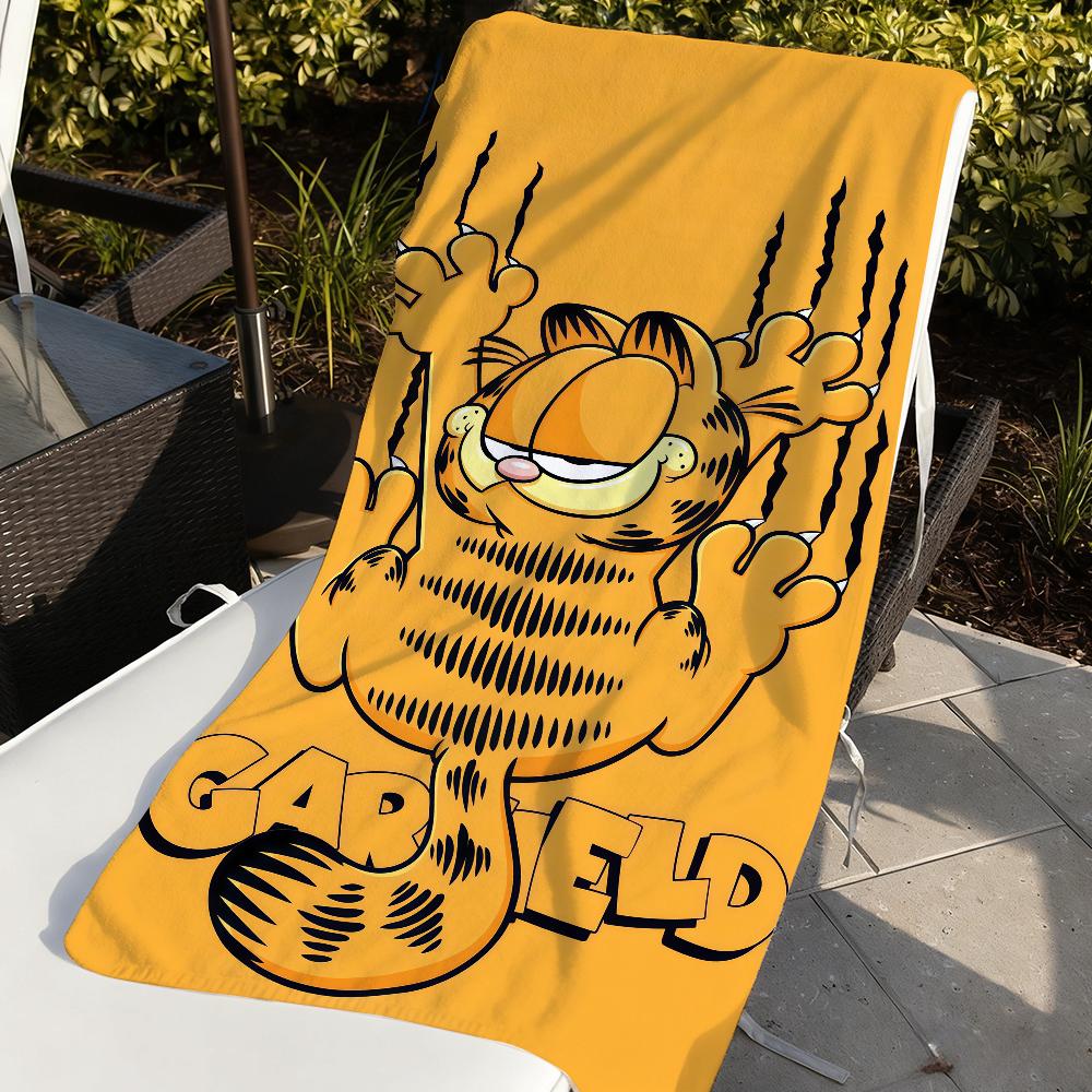 Cartoon G-Garfield Towel Quick Drying Beach Towels Are Suitable For Swimming Pools Camping Yoga And The Gym