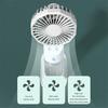 Multifuntional Handheld Fan 1200mAh Quiet Powerful Portable Cooling ABS Texture White For Travel Office Outdoor