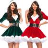 Miss Claus Dress Suit Ženy Vánoční Efektní Party Šaty Sexy Santa oblečení Mikina Santa Claus Sweetie Cosplay kostýmy
