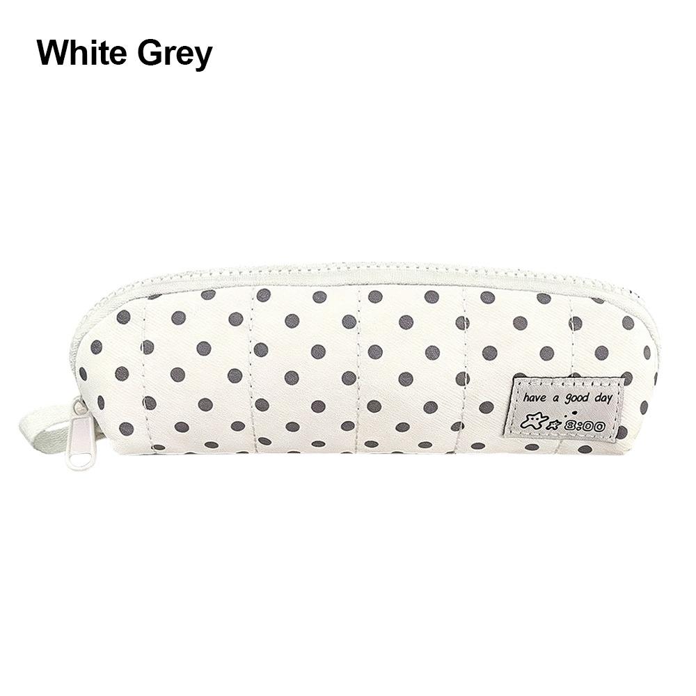 Polka Dot Design Pencil Case Large Capacity Pencil Pouch Minimalist Pen Bag School Supplies
