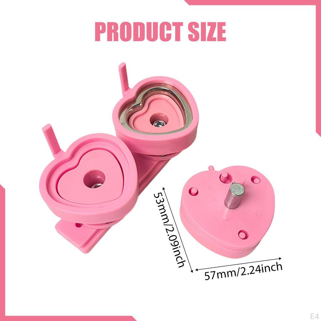Pin Button Maker Die Model DIY Machine Supplies Interchangeable Heart Shaped for