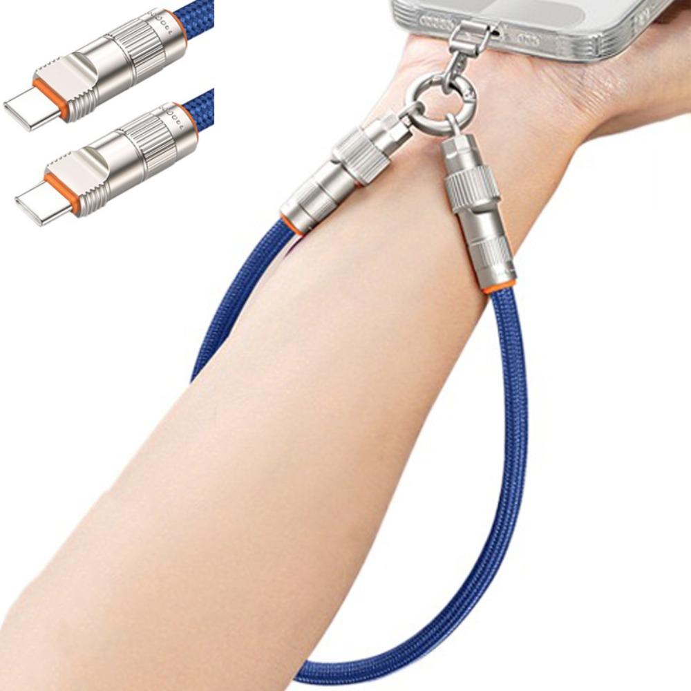 

PD66W Fast Charging Phone Strap Type C Data Cable Phone Hanging Rope Phone Accessories синий