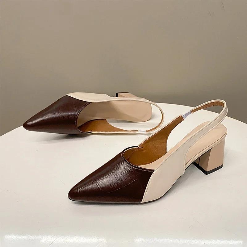 High Heels Women's Sandals Summer 2024 Trend Pointed Toe Shoes Woman Autumn New Pumps Fashion Dress Shoes for Women Zapatos