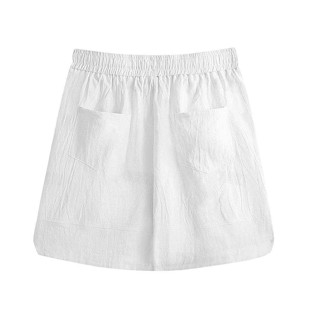 Herren Sport Baumwolle Leinen Lässige Lose Shorts Lässige Pyjamas Tasche Jogging Shorts Hosen