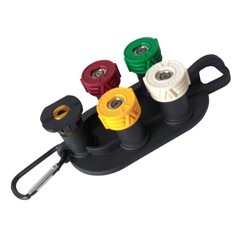 

A25F-Pressure Washer Tips 5-Pack 1/4 Inch Quick Connect ,Multi-Degree Nozzle Set With Holder - Power Washer Accessories