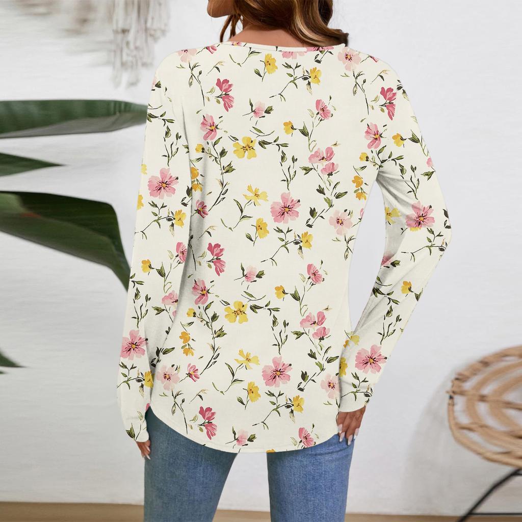 Women Long Sleeve Tops Dressy Casual V Neck Tshirts Basics Tee Vacation Fall Fashion Clothes