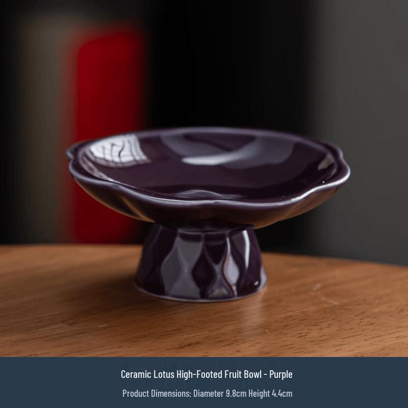 Lotus Ceramic Dessert Plate Set