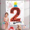 Waterfall Balloon Rain Birthday Decoration for Kids - Photo Backdrop & Surprise Party Hanging Cloth