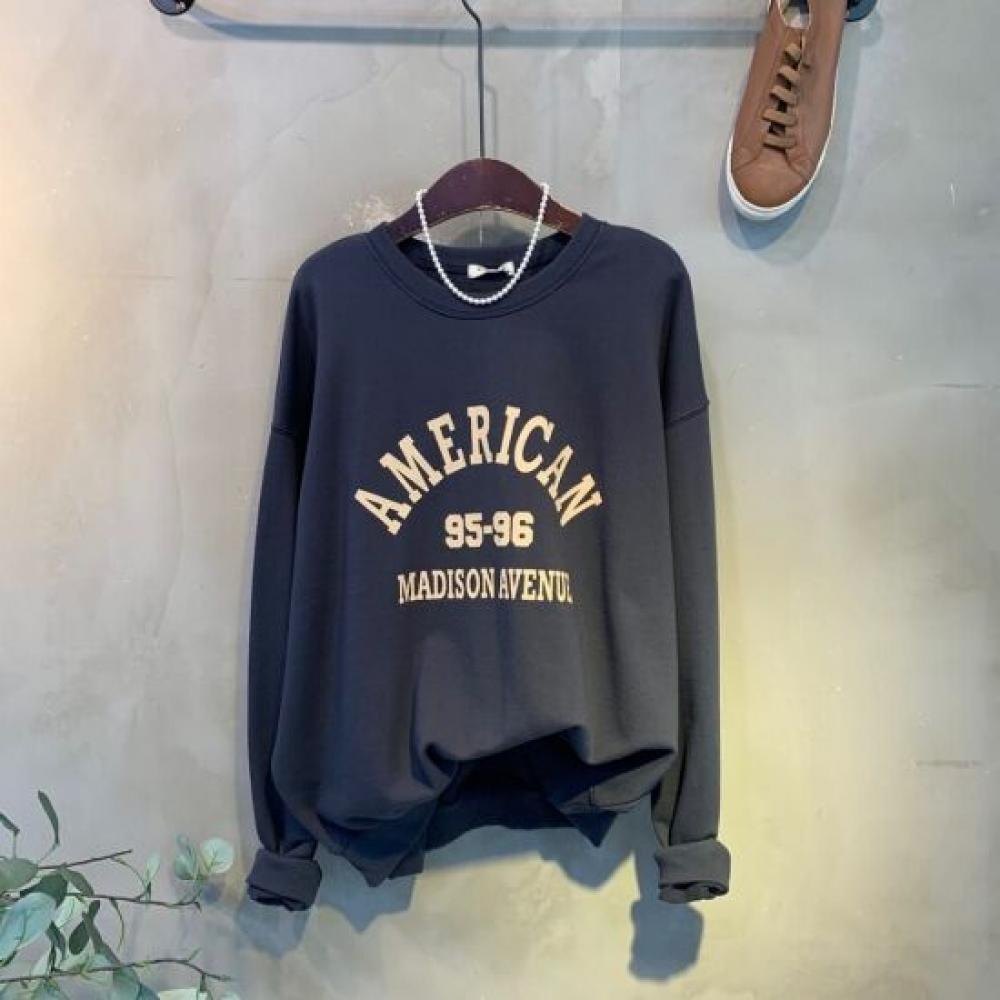 C S In The Room Men meCha Color bloCk letterIng prIntIng Round neCk SweatShirt 3