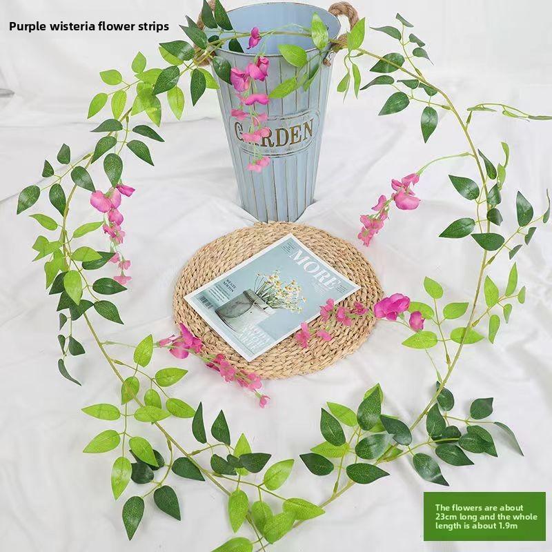 Wisteria Artificial Flowers For Garden Decor With Durable Plastic Vine For Indoor And Outdoor Use