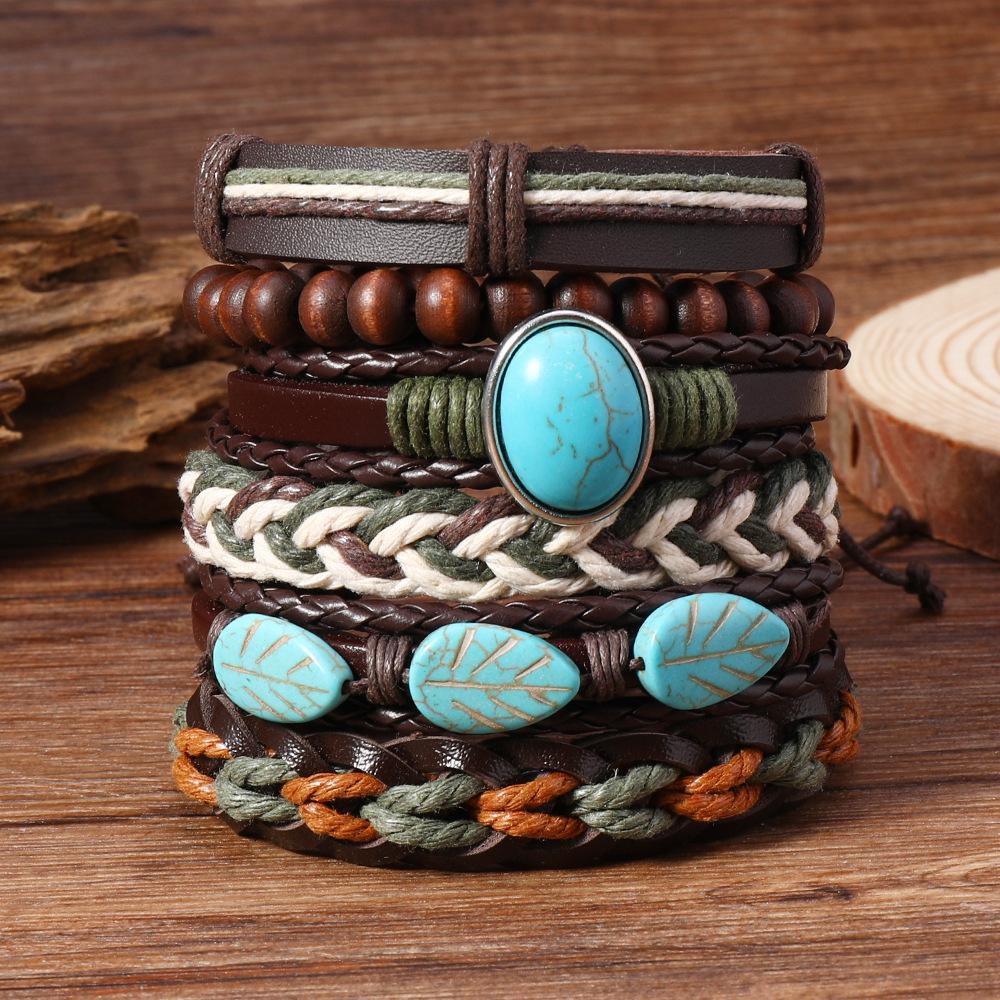 

Богемский бисерный браслет-бабочка винтажный многослойный Leather Bracelet