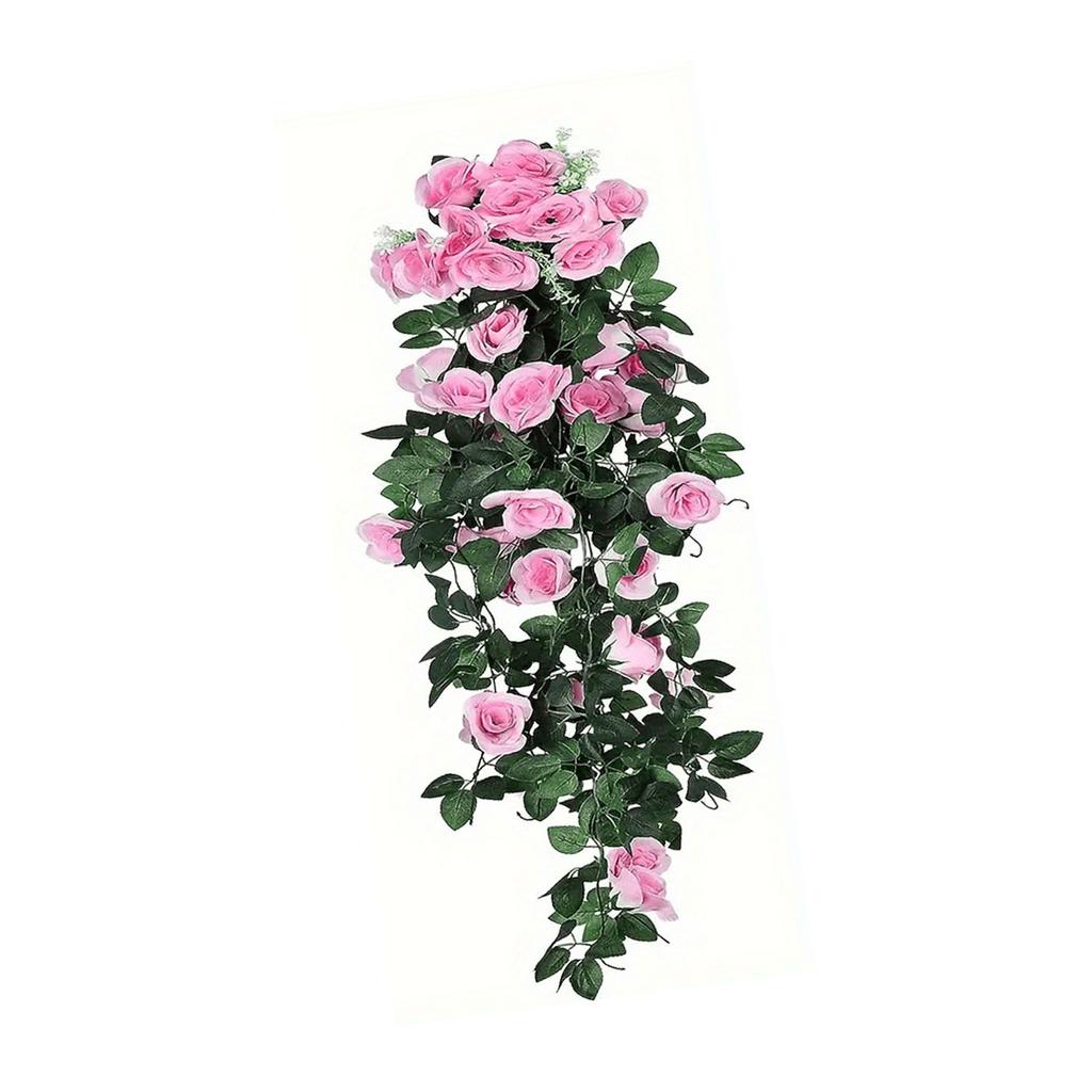 Easy Maintenance Artificial Rose Stem Wall Hanging Garlands For Home Wedding Outdoor Decoration Decorative Flower