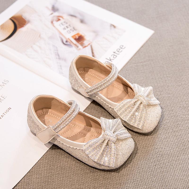 

Girls princess shoes 2025 autumn new children s shoes leather shoes baby crystal shoes little girl shoes spring and autumn shoes 30 yards inner length 19cm